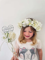 Flower girl luxury faux floral wedding flower crown