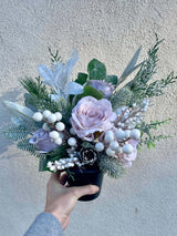 Luxury Christmas memorial grave pot arrangement