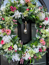 Extra Large luxury artificial year round hydrangea wreath