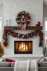 Large luxury candy cane nutcracker Christmas wreath