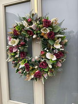 Extra large luxury mulberry winter christmas wreath