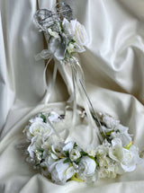 Flower girl luxury faux floral wedding flower crown