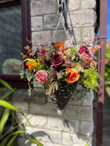Luxury artificial autumn hanging basket