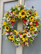 Extra large luxury summer sunflower wreath