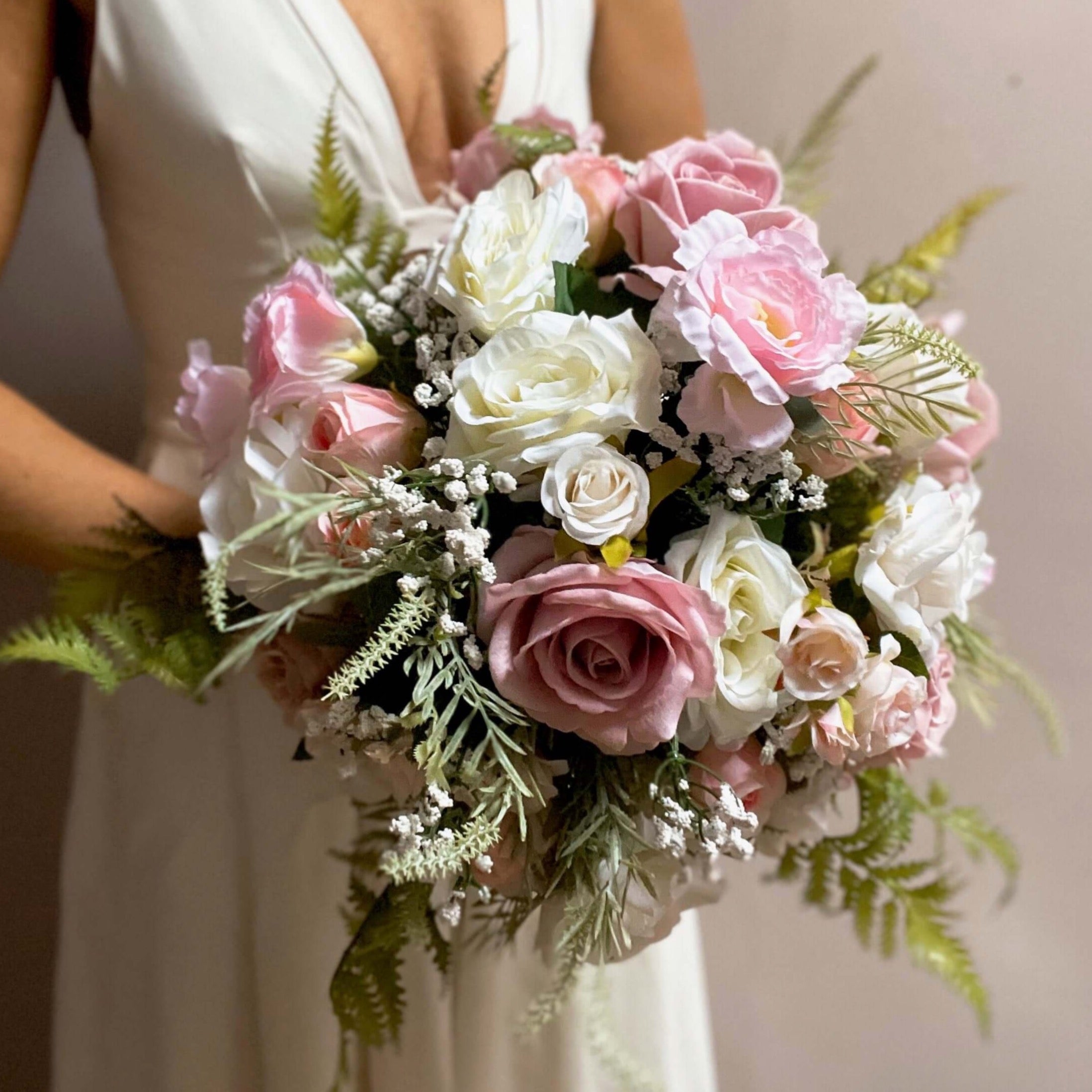 Wedding Bouquet, Bling Bridal bridal bouquet, Ivory 2024 and Pink bouquet, Wedding Flowers, artificial bouquet, bling bridal bouquet