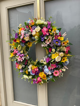 Large luxury multicolour Spring year round wreath