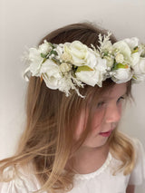 Flower girl luxury faux floral wedding flower crown