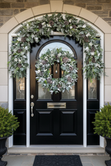 Large luxury Snowy Pine Christmas Wreath
