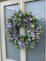 Extra large luxury artificial lavender year round wreath