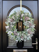 Large luxury Snowy Pine Christmas Wreath