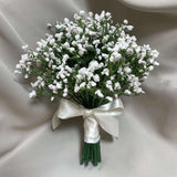 Luxury artificial ivory rose, hydrangea and gypsophila bridal bouquet collection