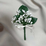 Luxury artificial ivory rose, hydrangea and gypsophila bridal bouquet collection