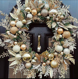 Large Luxury Golden Glow Christmas Wreath