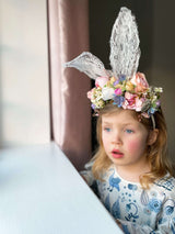 Bunny ear flower crown headband