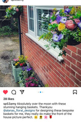 Extra large Luxury artificial customisable hanging basket