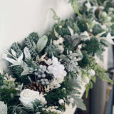 Large luxury Snowy Pine Christmas Wreath