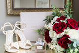 Luxury red and white artificial wedding bouquet collection