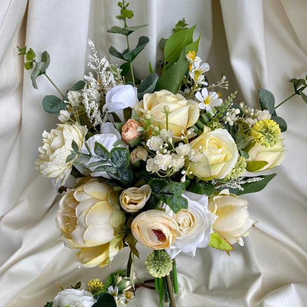 Luxury artificial lemon theme wedding bridesmaid bouquet