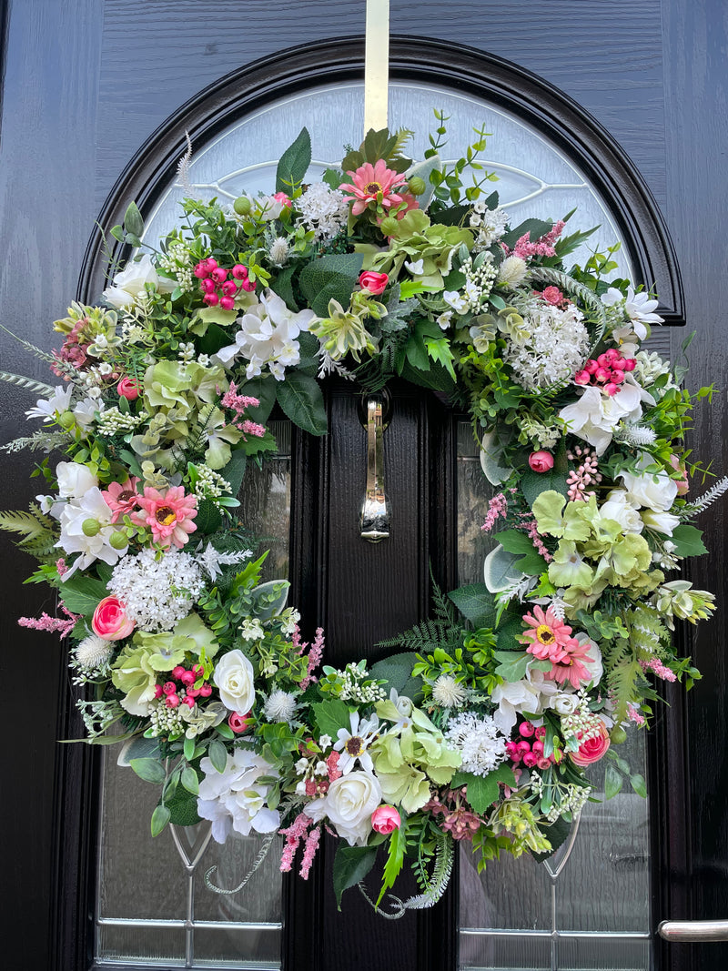 Extra Large luxury artificial year round hydrangea wreath