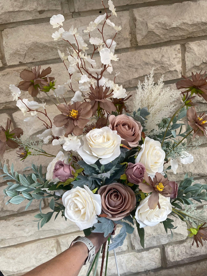 Mocha Mirage luxury artificial flower arrangement