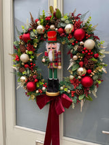 Large luxury traditional nutcracker christmas wreath