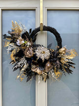 Glamorous Halloween autumn wreath