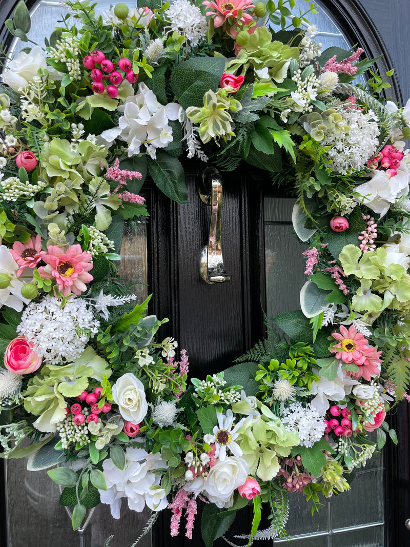 Extra Large luxury artificial year round hydrangea wreath