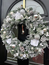 Large Luxury Winter White Snowy Christmas Wreath