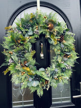 Extra Large Natural Enchanting Elegance Christmas wreath