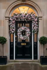 Large Luxury Pink and Silver Christmas Wreath