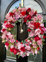 Luxury red and pink year round wreath