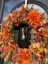 Extra large luxury warm autumn wreath