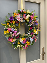 Large luxury multicolour Spring year round wreath