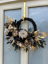 Glamorous Halloween autumn wreath