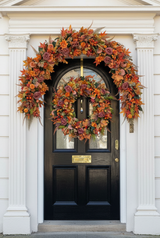 Extra Large Luxury artificial burnt orange autumn wreath