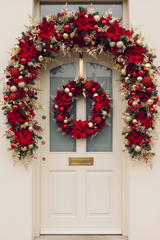 Extra large luxury red poinsettia Christmas wreath