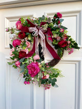 Wild cottage pink year round wreath