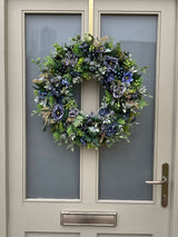 Extra large luxury blue wreath year round