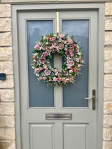 Extra large luxury dusky pink Summer wreath year round