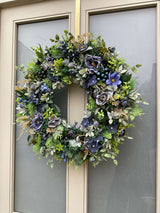 Extra large luxury blue wreath year round