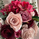 Luxury dusky and hot pink wedding bouquet