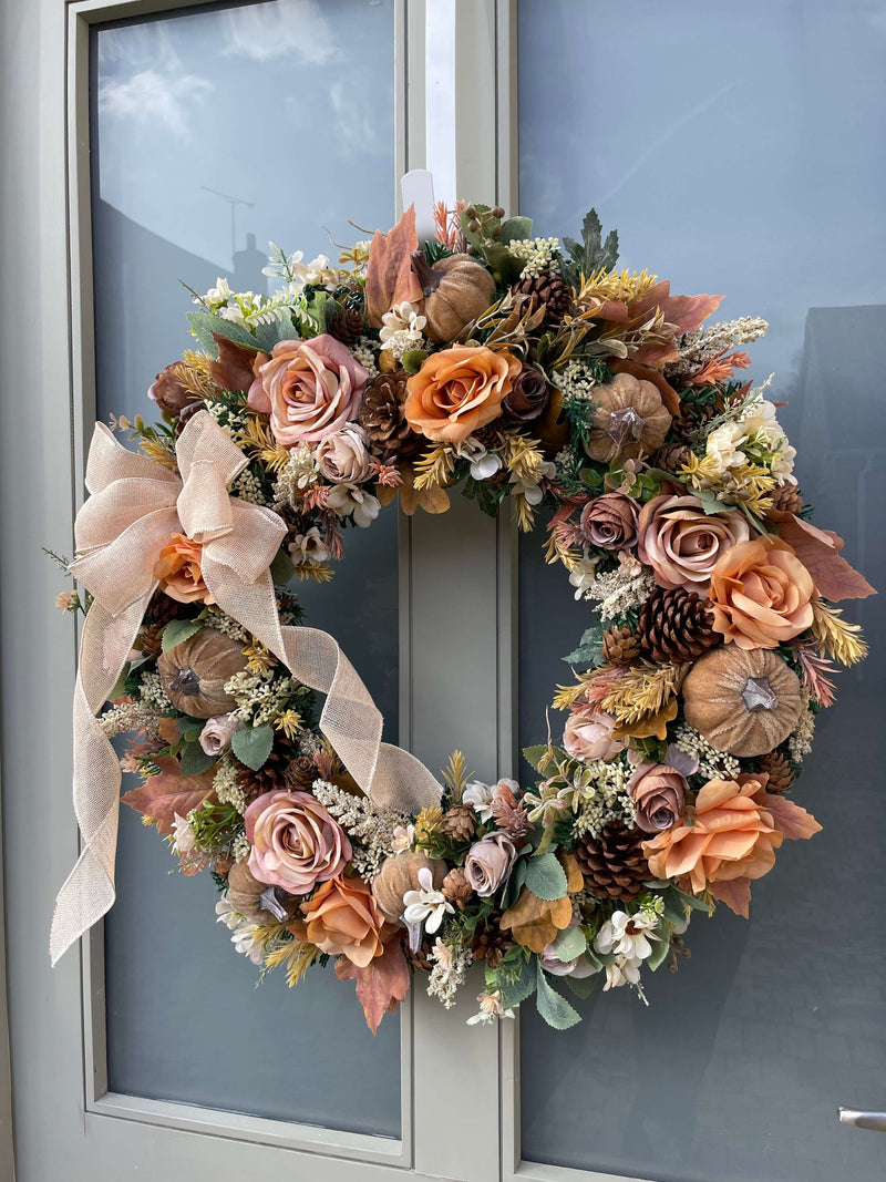 Extra large luxury artificial autumn wreath