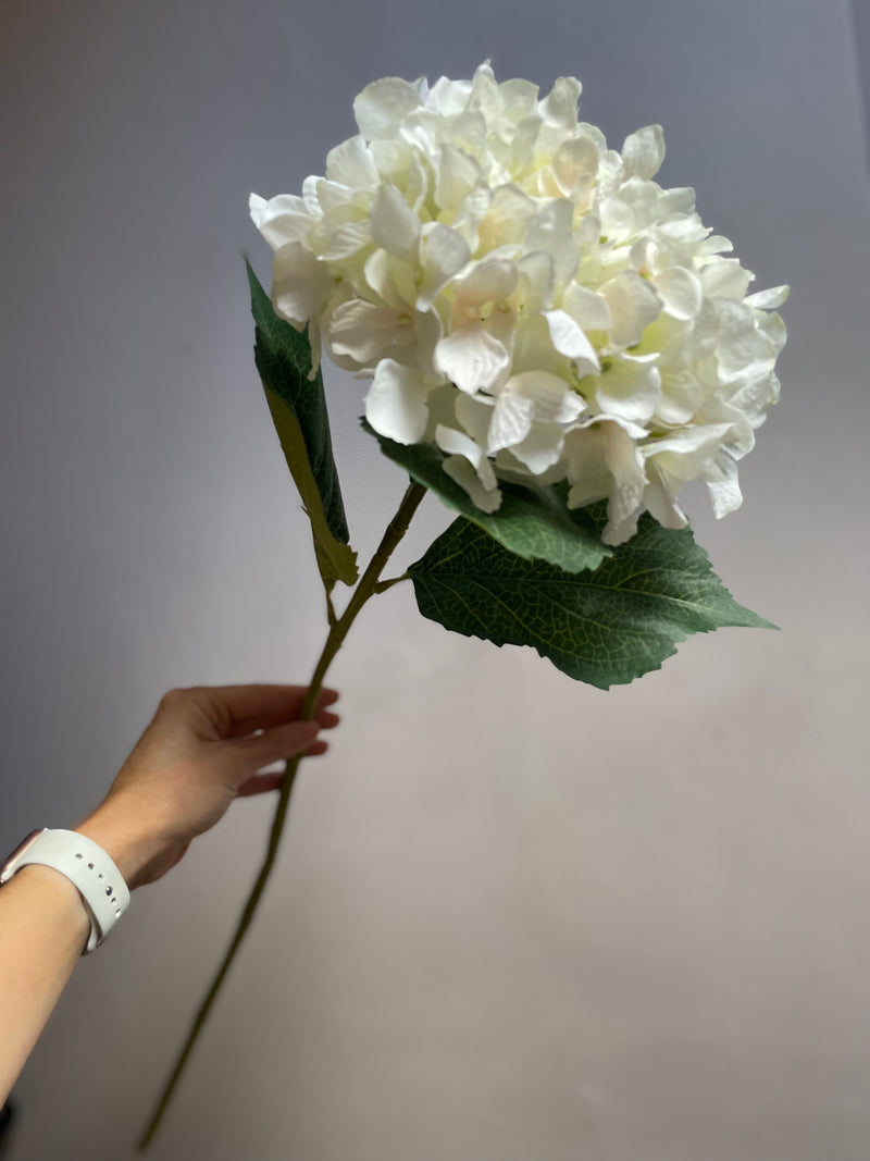 Antique White huge artificial hydrangea for arrangements