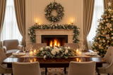 Large luxury Snowy Pine Christmas Wreath