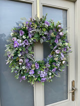 Extra large luxury artificial lavender year round wreath