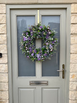 Extra large luxury artificial lavender year round wreath