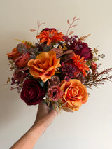 Luxury artificial Autumn grave pot