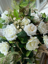 Luxury artificial ivory wedding centrepiece arrangement