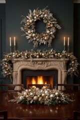 Large Luxury Golden Glow Christmas Wreath