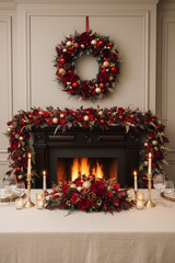 Extra large luxury Christmas wreath red and gold